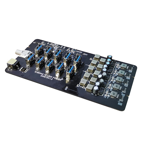 10 ports USB-A HUB with 5V/1.5A power supply(5.5mm DC)