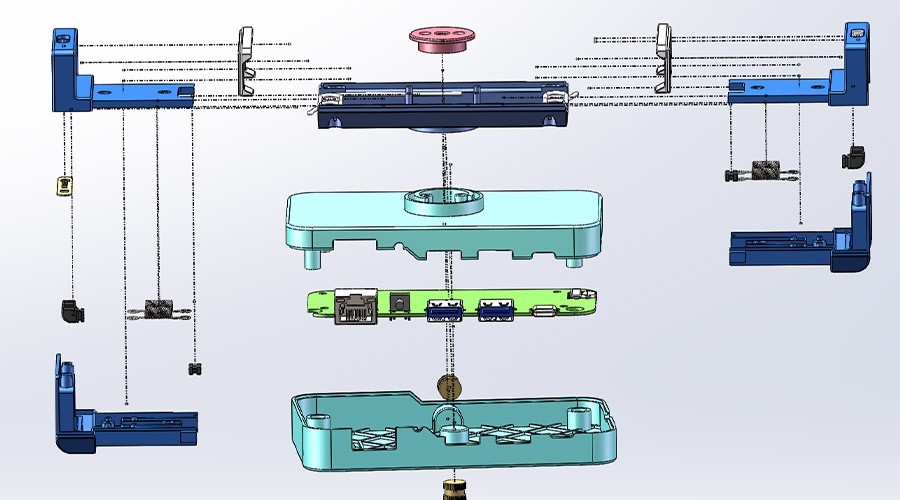 Exploded diagram of structural design