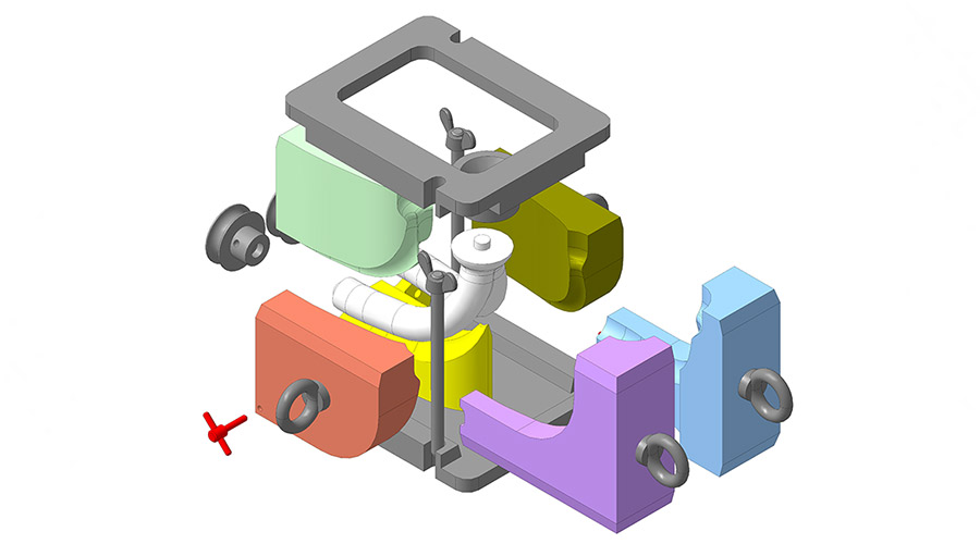 Exploded diagram of structural design