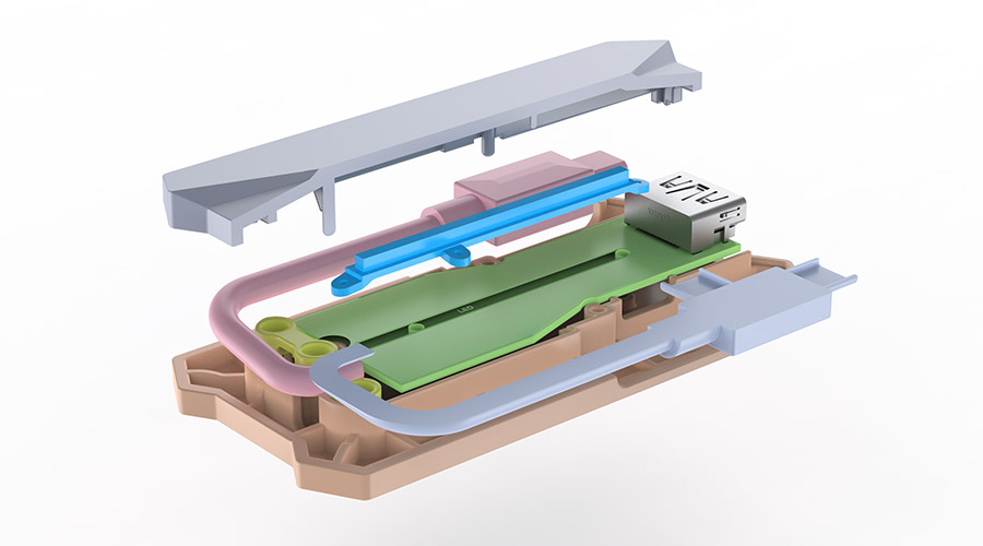 Exploded diagram of structural design